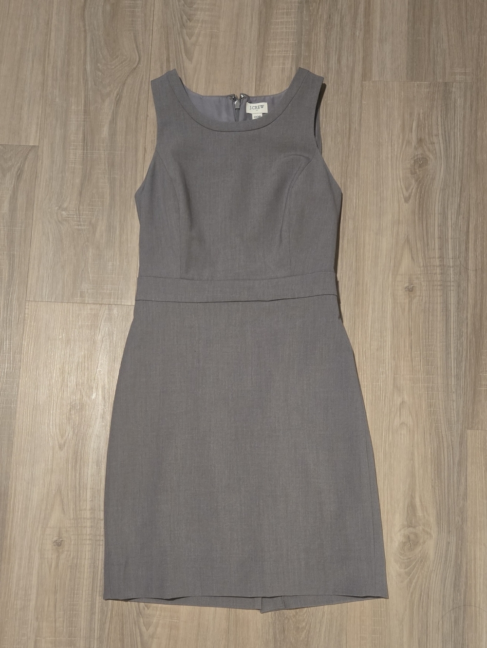J. Crew Sleeveless Gray Midi Sheath Dress